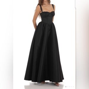 Corset Gown Dress in Black